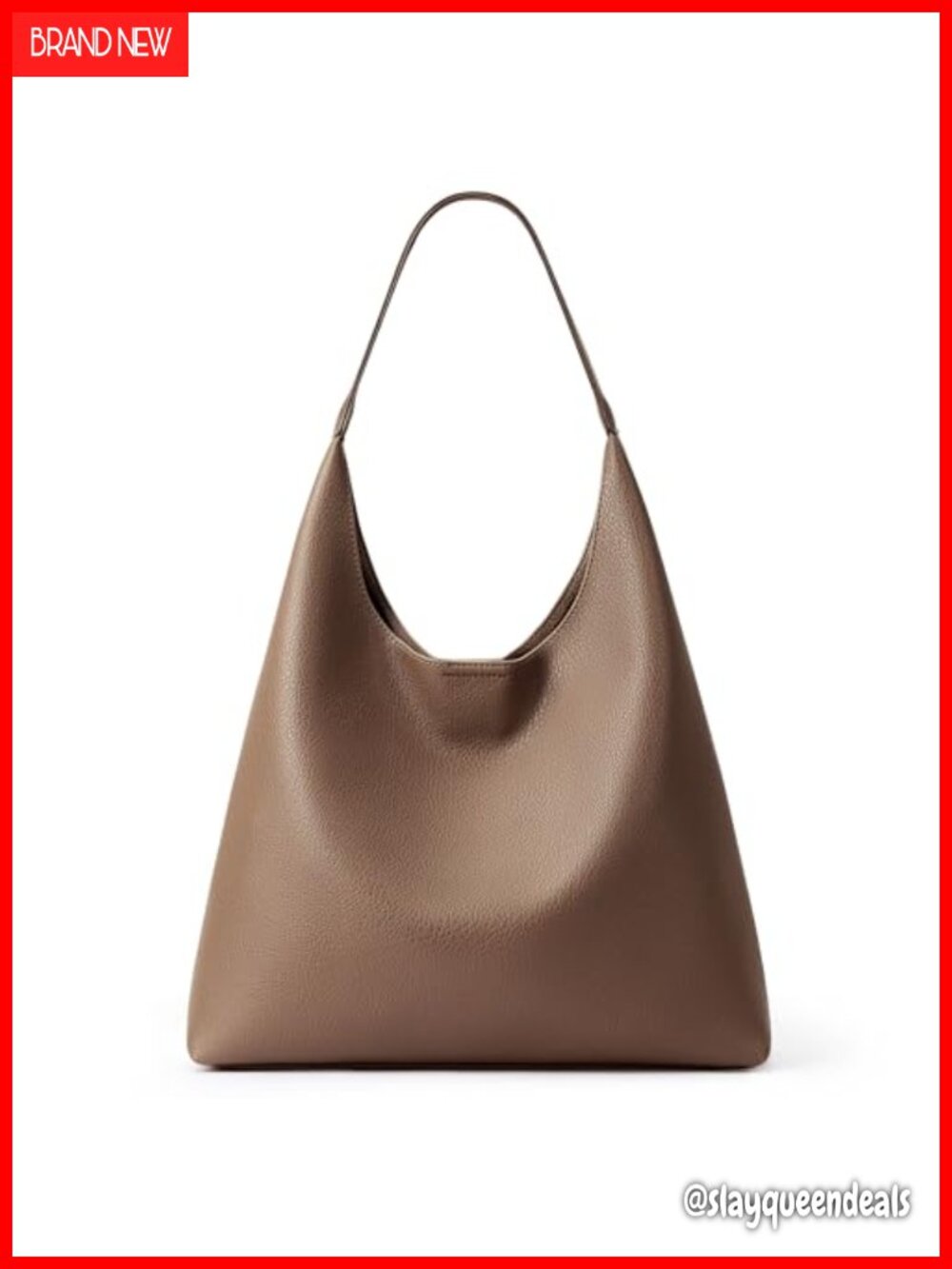 Slouchy Hobo Bag Tote Vegan Leather Weekender Shoulder Purse